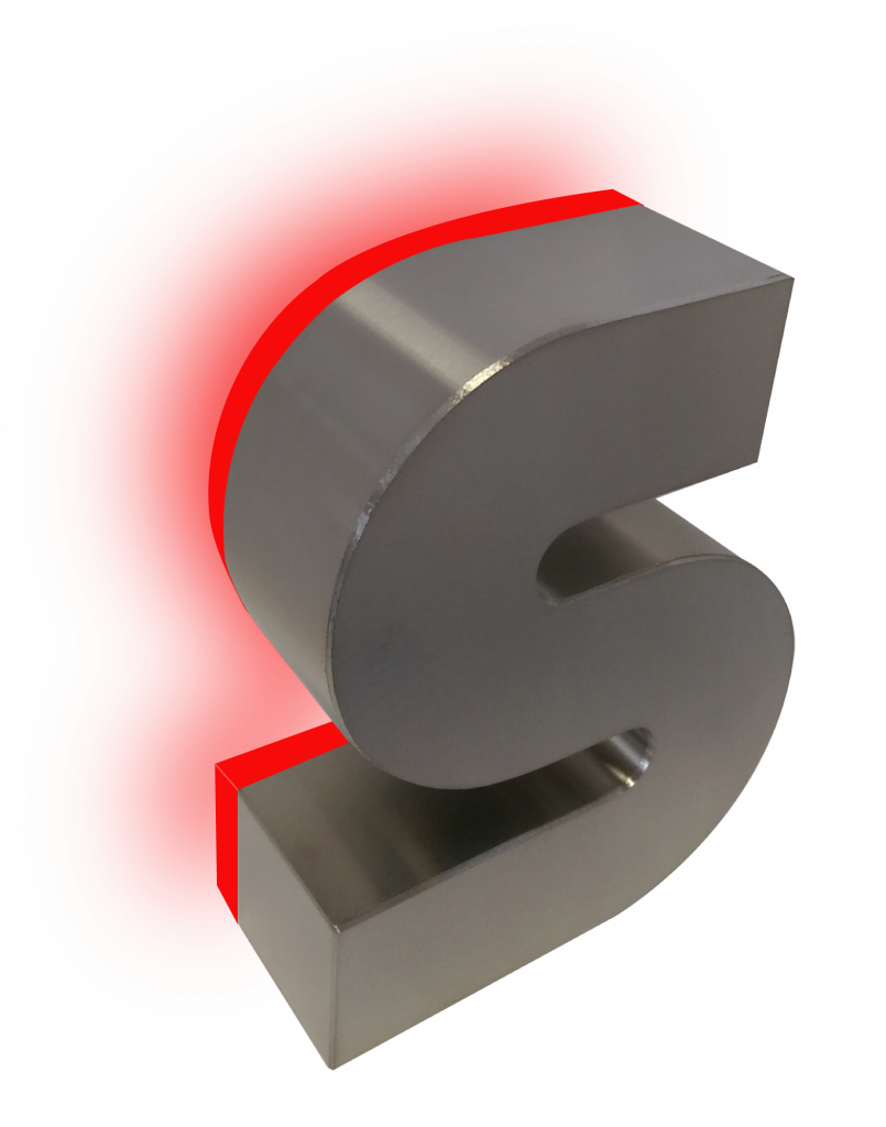 RVS Profiel 3 Deluxe LED Verlichting Adapter Hoogte150 Mm